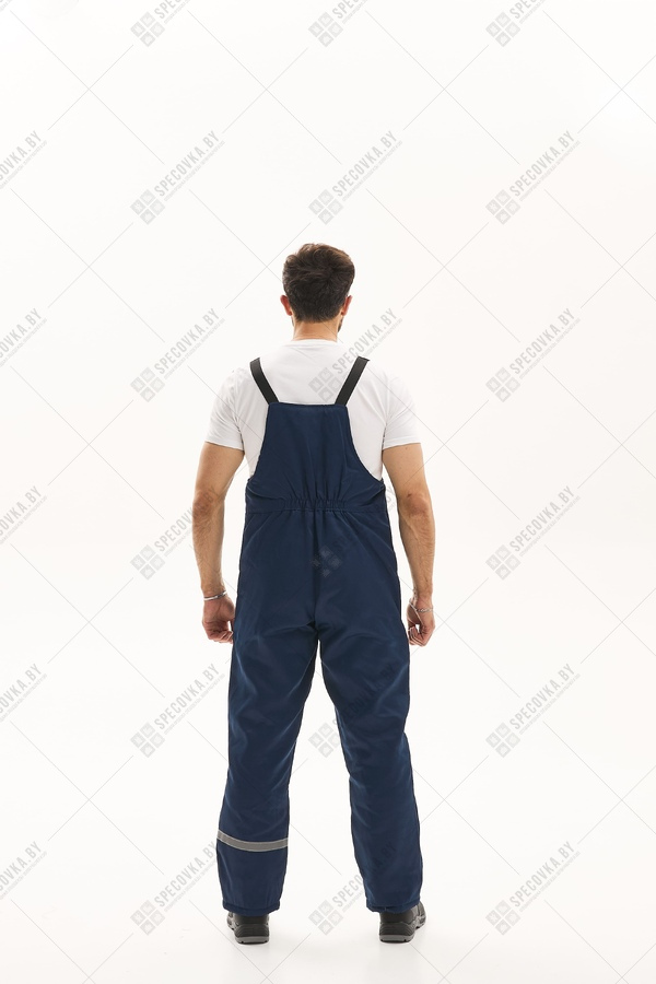 Полукомбинезон утепленный, синий, 35% ХБ/65% ПЭ